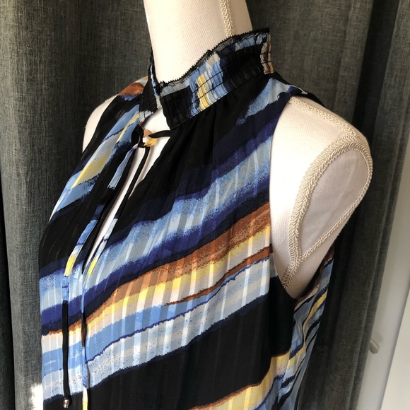 3 for $15- WHBM multicolor striped Sleeveless Top - Picture 3 of 5